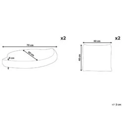 Beliani Kussenovertrek CAPRI - Grijs Polyester -Slaap Zone 099cb918c8b84989a9237e6a0403d784