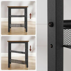 O'DADDY® Nachtkastjes Set 2st - Nachtkastje Industrieel 40x40x50 - BR -Slaap Zone 1000012513 0101