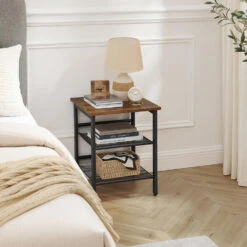 O'DADDY® Nachtkastjes Set 2st - Nachtkastje Industrieel 40x40x50 - BR -Slaap Zone 1000012513 0102