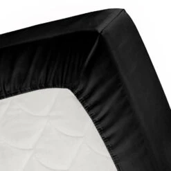 Cinderella Sundays - Hoeslaken (tot 25 Cm) - Satijn - 180x210 Cm - Black -Slaap Zone 1000030461 0101