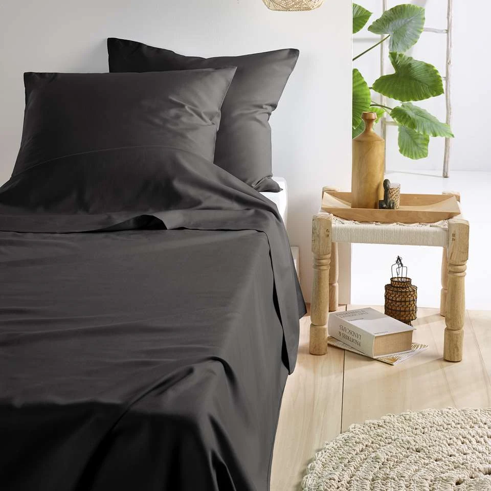 De Witte Lietaer Lakenset Olivia - 280 X 280 Cm - Grijs - Satijnkatoen 4 De Witte Lietaer Lakenset Olivia - 280 X 280 Cm - Grijs - Satijnkatoen - Afbeelding 2