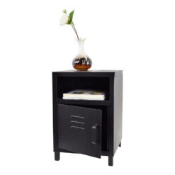 LOFT42 Mira Nachtkastje - Metaal - Zwart - 51x35x35 -Slaap Zone 1000032544 0101