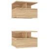 VidaXL Nachtkastjes 2 St 40x31x27 Cm Bewerkt Hout Sonoma Eikenkleurig -Slaap Zone 1000032683