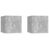 VidaXL Nachtkastjes 2 St 30,5x30x30 Cm Spaanplaat Betongrijs -Slaap Zone 1000032796