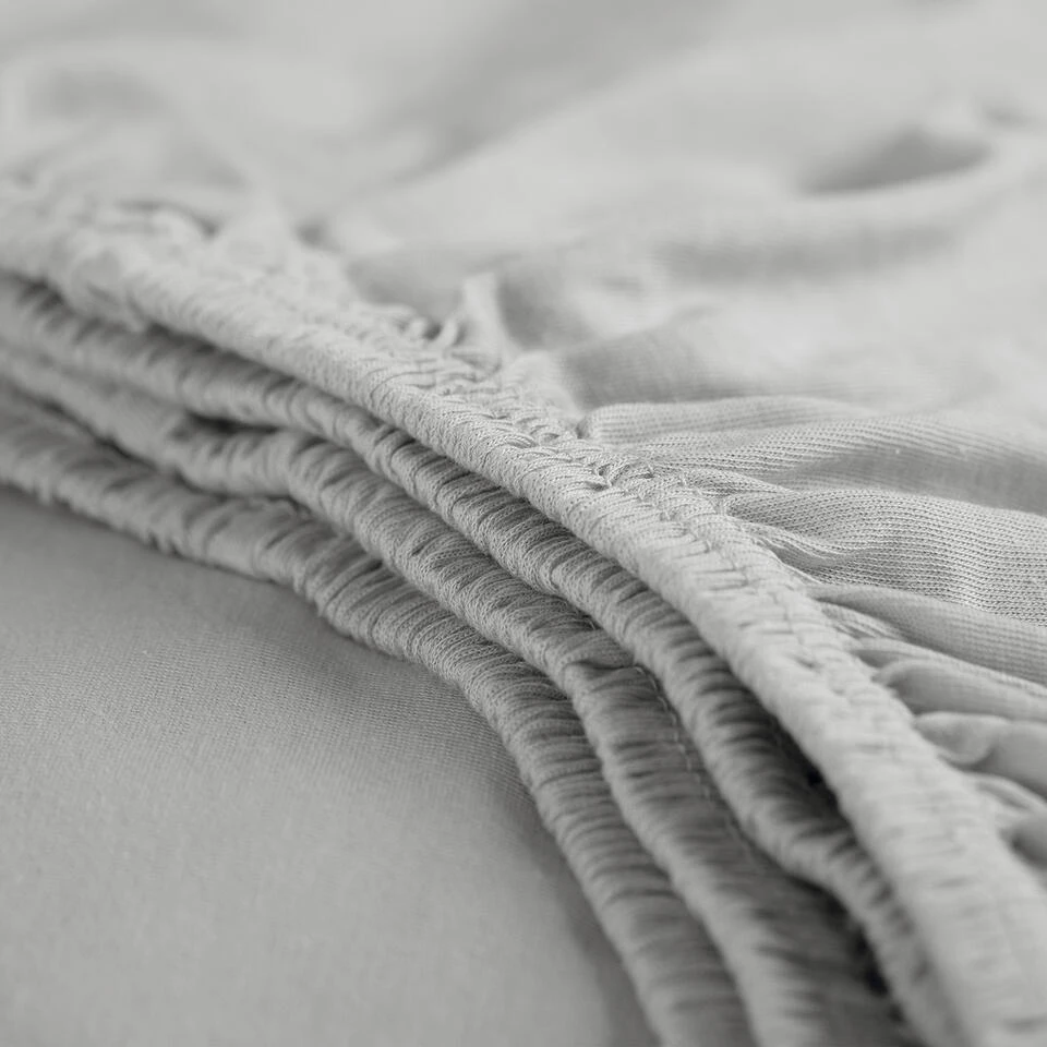 Cinderella - Hoeslaken (tot 25 Cm) - Jersey - 140x200 Cm - Light Grey 5 Cinderella - Hoeslaken (tot 25 Cm) - Jersey - 140x200 Cm - Light Grey - Afbeelding 3