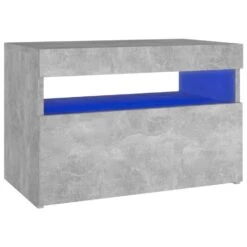VidaXL Nachtkastje Met LED-verlichting 60x35x40 Cm Betongrijs