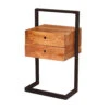 Nachtkastje Industrieel Camila Acaciahout 2 Lades - 35x45x77 Cm - Hout - Bruin -Slaap Zone 1000044065