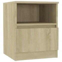 VidaXL Nachtkastjes 2 St 40x40x50 Cm Spaanplaat Sonoma Eikenkleurig -Slaap Zone 1000050703 0103