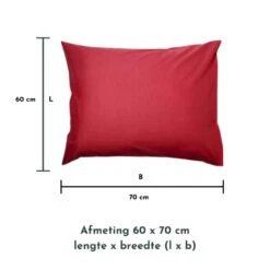 Zavelo Kussenslopen - Hotelkwaliteit - Set Van 2 Stuks - Rood - 60x70cm - 100... -Slaap Zone 1000061751 0102