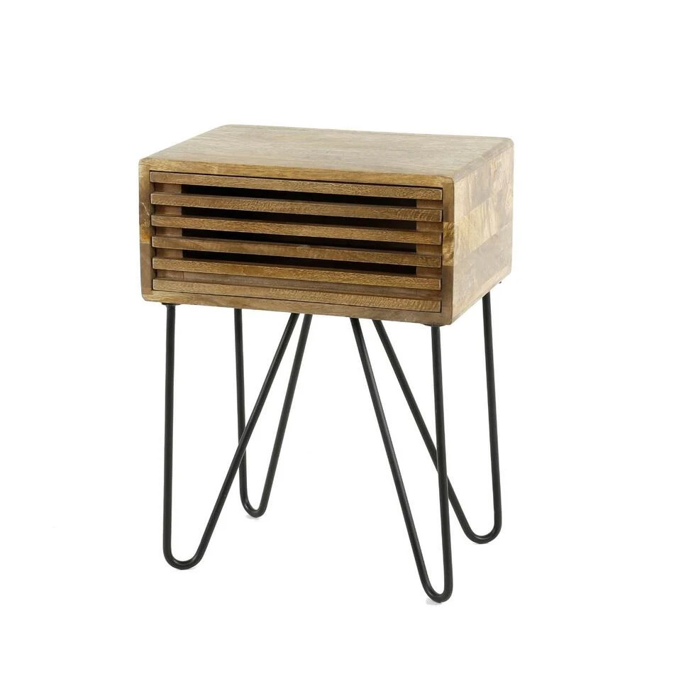 Odila Nachtkastje 1L - Hout - Bruin 3 Odila Nachtkastje 1L - Hout - Bruin