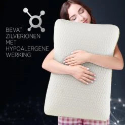 Vitapur Premium Ionity Anatomisch Kussen - 40x60 Cm 9 Vitapur Premium Ionity Anatomisch Kussen - 40x60 Cm -Slaap Zone 1000080656 0111