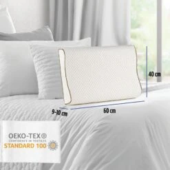 Vitapur Anatomisch Latex Hoofdkussen XL - 60x40 Cm -Slaap Zone 1000080659 0102