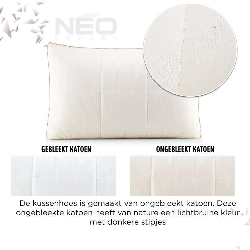 NEO Hybride Memory Foam Kussen - 50x70 Cm 5 NEO Hybride Memory Foam Kussen - 50x70 Cm - Afbeelding 3