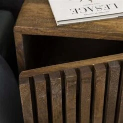 Nachtkastje Industrieel Tory Set Van 2 Mangohout 30x40x60 Cm Mangohout -Slaap Zone 1000084484 0103