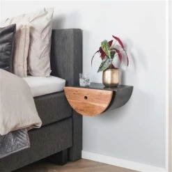 Zwevend Nachtkastje Kira Halfrond Acaciahout Set Van 2 25x40x15 Cm Hout 9 Zwevend Nachtkastje Kira Halfrond Acaciahout Set Van 2 25x40x15 Cm Hout -Slaap Zone 1000098604 0103
