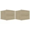 VidaXL Nachtkastjes 2 St 40x30x30 Cm Spaanplaat Sonoma Eikenkleurig -Slaap Zone 1173233743