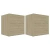 VidaXL Nachtkastjes 2 St 40x30x40 Cm Spaanplaat Sonoma Eikenkleurig -Slaap Zone 1209318731