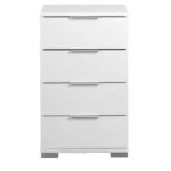 Nachtkastje Valencia - 4 Lades - Wit