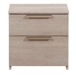Nachtkastje Tempo - 2 Lades - Grijs Eikenkleur