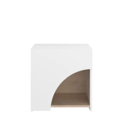 Nachtkastje Milou - Wit/eiken -Slaap Zone 12509005 0102