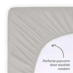 Byrklund - Hoeslaken Katoen - 160x200 Cm - Taupe -Slaap Zone 1410163436 0103