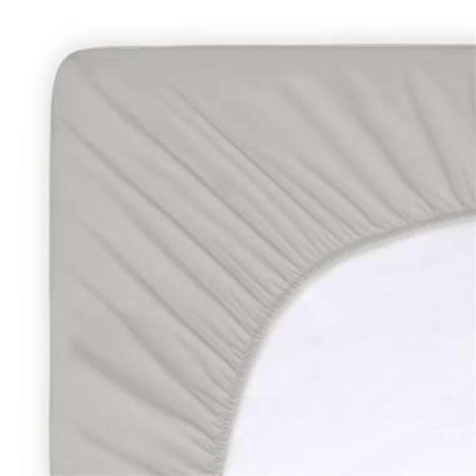 Byrklund - Hoeslaken Katoen - 80x200 Cm - Taupe 4 Byrklund - Hoeslaken Katoen - 80x200 Cm - Taupe - Afbeelding 2