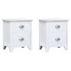 VidaXL Nachtkastjes 2 St Met 2 Lades Wit -Slaap Zone 1456526227