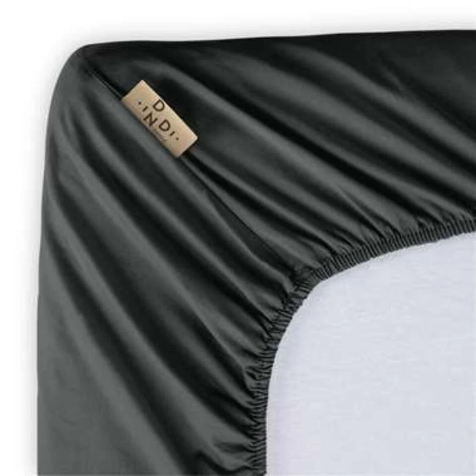 Dindi Home - Hoeslaken Basic Beauty - 180x200 Cm - Zwart 6 Dindi Home - Hoeslaken Basic Beauty - 180x200 Cm - Zwart - Afbeelding 4