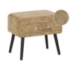 Beliani Nachtkast EUROSTAR - Beige Corduroy -Slaap Zone 1924127053