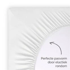 Byrklund - Hoeslaken Katoen - 180x220 Cm - Wit -Slaap Zone 1937585483 0103