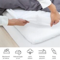 Byrklund - Molton Bed Basics Multifit Topper - 160x200 Cm - Wit 9 Byrklund - Molton Bed Basics Multifit Topper - 160x200 Cm - Wit -Slaap Zone 1953752338 0104