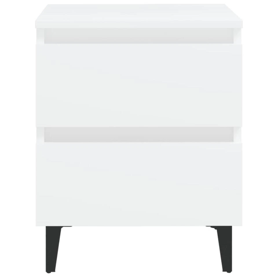 VidaXL Nachtkastje 40x35x50 Cm Bewerkt Hout Wit 5 VidaXL Nachtkastje 40x35x50 Cm Bewerkt Hout Wit - Afbeelding 3