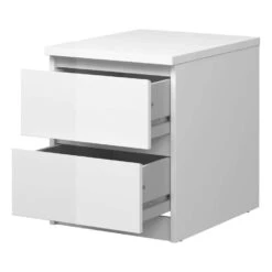 Nachtkastje Naia - 2 Lades - Hoogglans Wit -Slaap Zone 81000866 0101