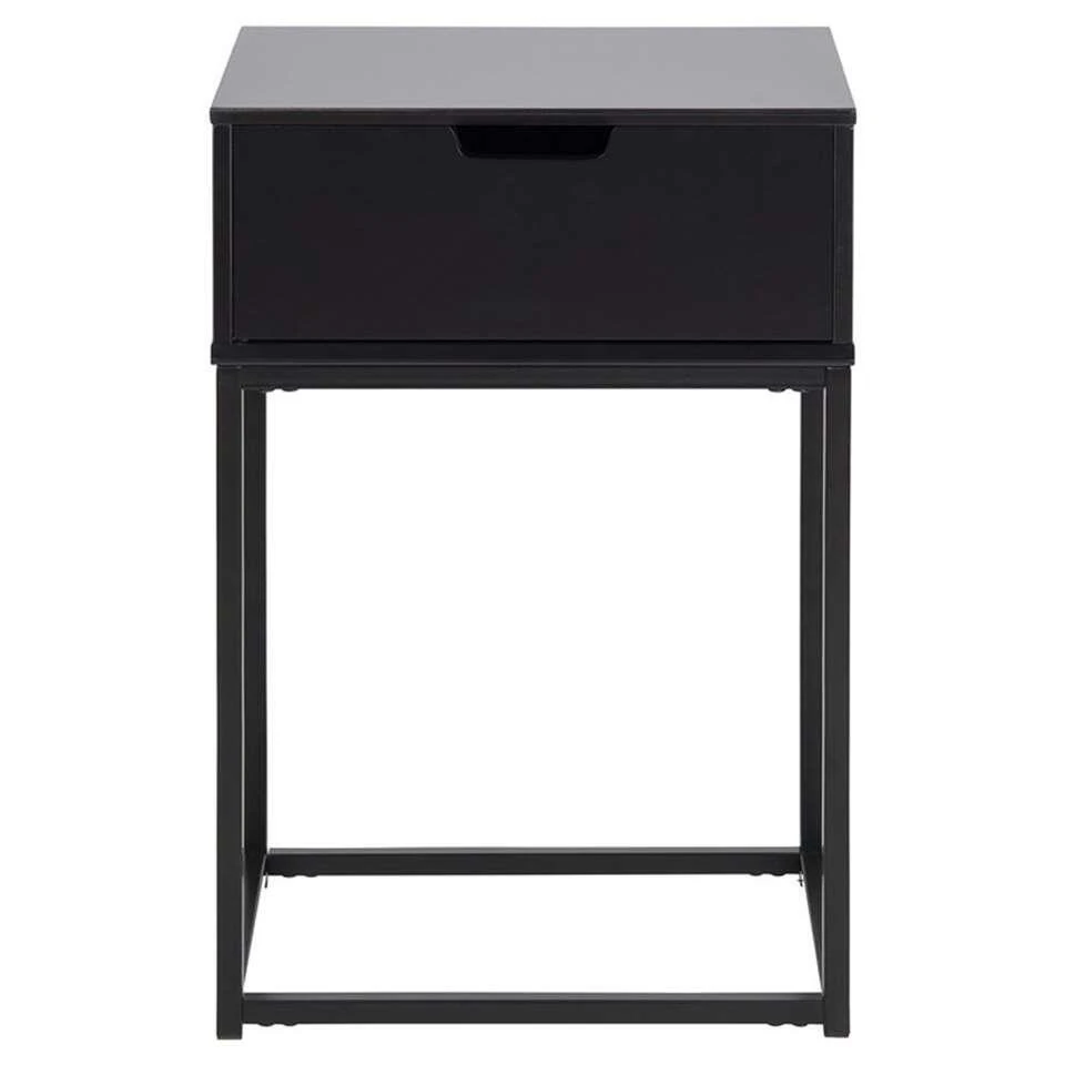 Nachtkastje Mita - 1 Lade - Zwart 4 Nachtkastje Mita - 1 Lade - Zwart - Afbeelding 2