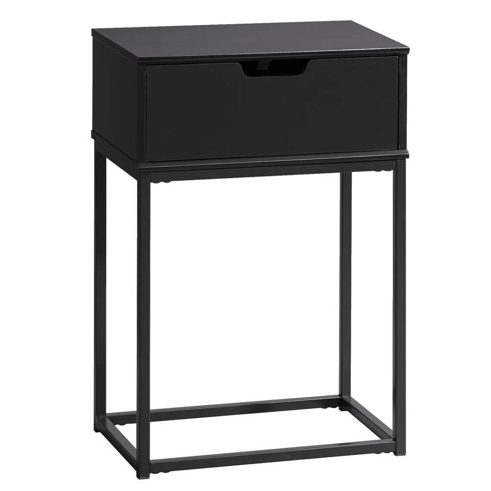 Nachtkastje Mita - 1 Lade - Zwart 5 Nachtkastje Mita - 1 Lade - Zwart - Afbeelding 3