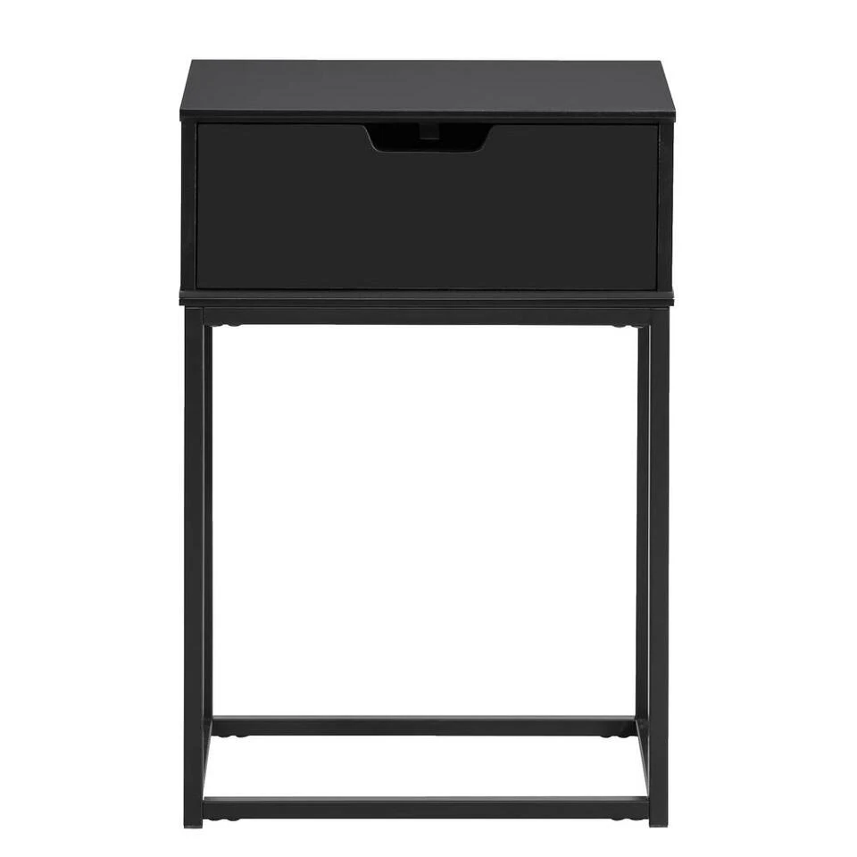 Nachtkastje Mita - 1 Lade - Zwart 3 Nachtkastje Mita - 1 Lade - Zwart