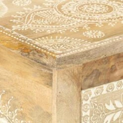 VidaXL Nachtkastje Handgeschilderd 40x30x60 Cm Massief Mangohout -Slaap Zone adcecc680aef40fba550065999796f7e