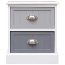 VidaXL Nachtkastje 38x28x45 Cm Paulowniahout Grijs 8 VidaXL Nachtkastje 38x28x45 Cm Paulowniahout Grijs -Slaap Zone c983dbb1547b453e9bf2f2302ecf591e