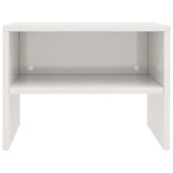 VidaXL Nachtkastje 40x30x30 Cm Bewerkt Hout Hoogglans Wit -Slaap Zone d03a041d99f64de0a2023d4d6a80d881