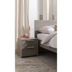 Nachtkastje Tempo - 2 Lades - Grijs Eikenkleur 8 Nachtkastje Tempo - 2 Lades - Grijs Eikenkleur -Slaap Zone sf 12503370 1010